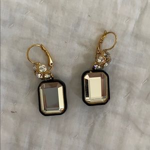 Kate Spade Black and Gold Art Deco Earrings